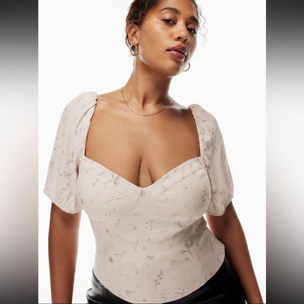 Aritzia / Wilfred novella short sleeve blouse
